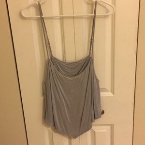 American Eagle Grey Crop Top